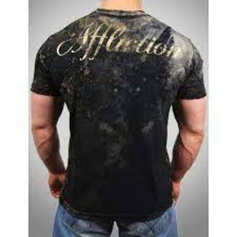Affliction | Футболка мужская Death's Black Book Royalty A905 спина