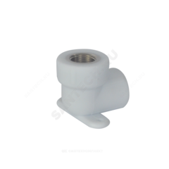 Угольник PP-R комбинированный белый Дн 25х1/2" ВР с креплением PRO VALFEX 10120025-PRO