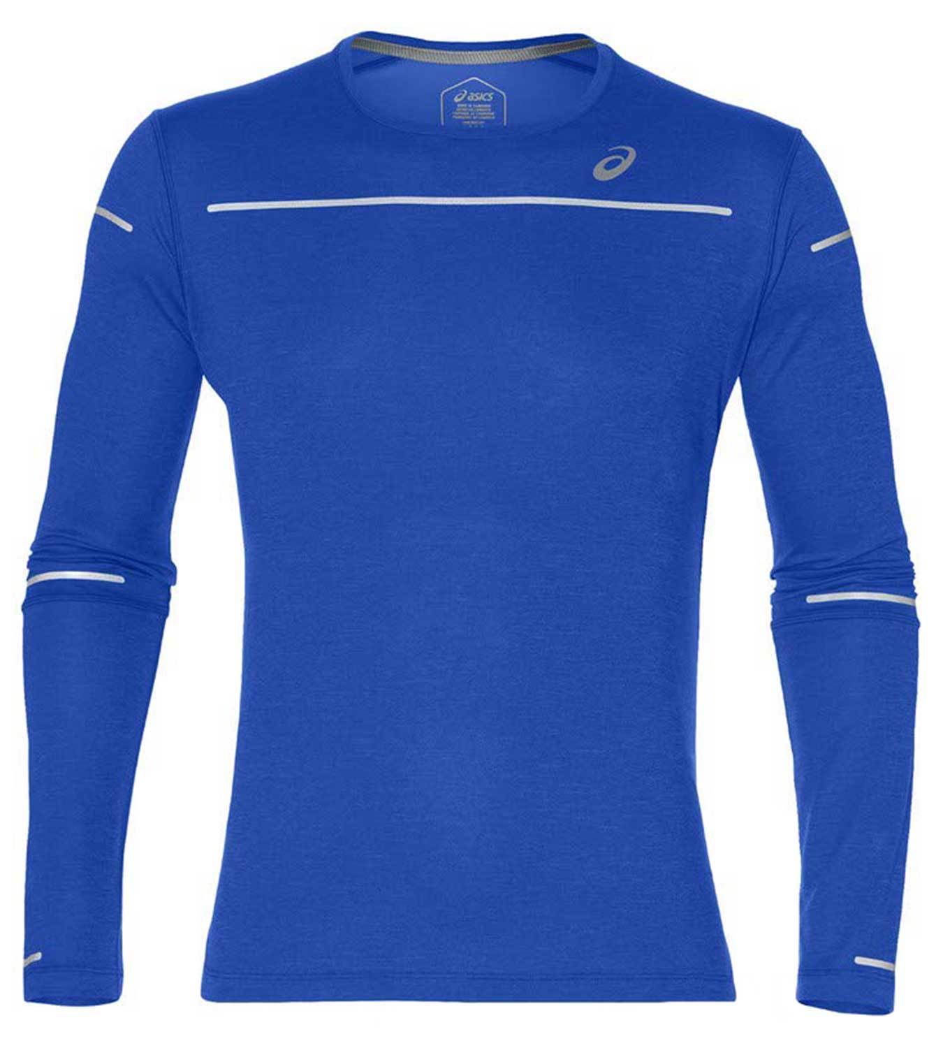Asics Lite Show Ls Top рубашка беговая мужская синяя