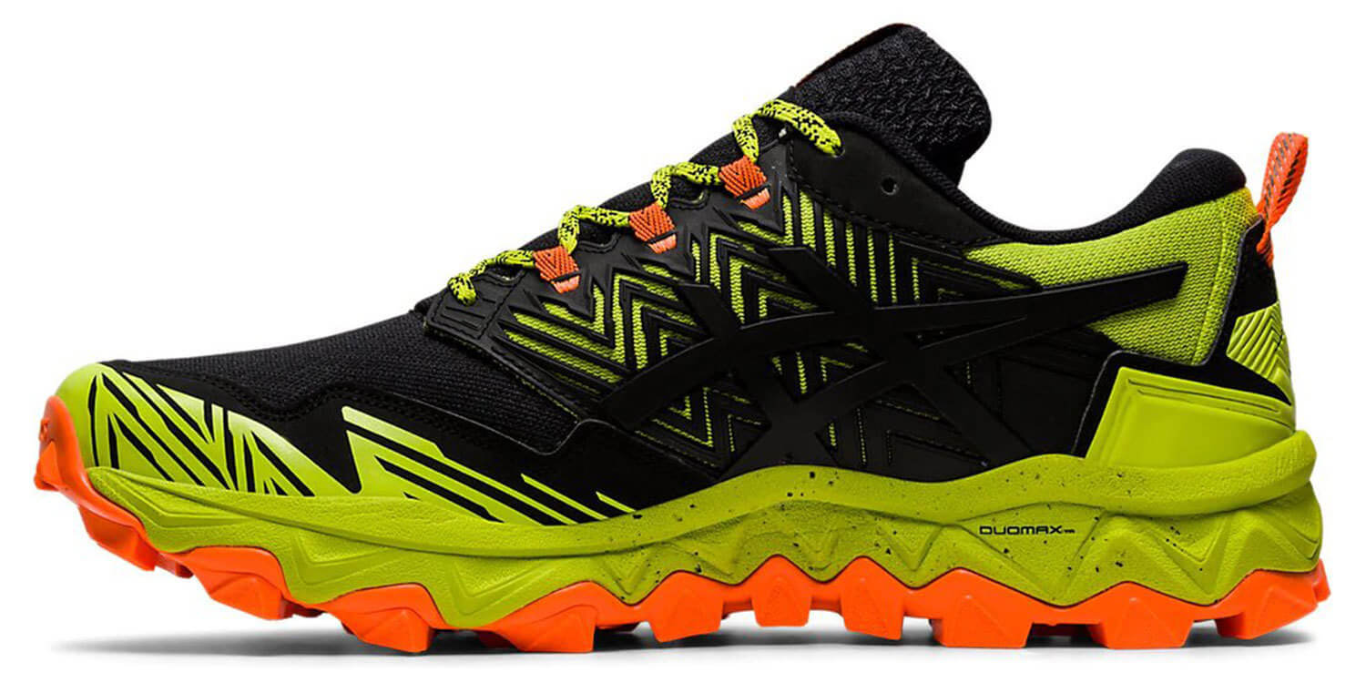 Asics Gel Fujitrabuco 8 кроссовки внедорожники мужские черные-оранжевые - 4