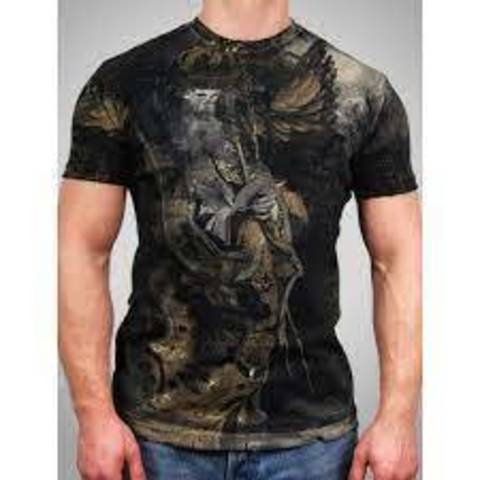 Affliction | Футболка мужская Death's Black Book Royalty A905 перед