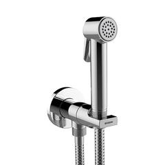 Bossini Paloma Brass E34007B.030 Гигиенический комплект c монокомандным смесителем: лейка,  шланг армированный нейлон 125 см, цвет: хром (ЦЕНА со склада! ) фото