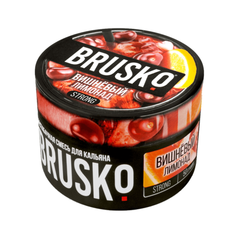 Бестабачная смесь для кальяна BRUSKO 50г STRONG - Вишневый Лимонад