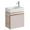 Geberit Citterio 500.555.JI.1 Тумба для раковины 44x55.4x31.6см, бежевый / глянцевое стекло, светлый дуб / меламин, структура дерева