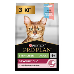 Pro Plan сухой корм для стерилизованных кошек (треска, форель) 3кг