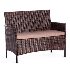 Лаунж/Lounge сет [диван+2кресла+столик+подушки] (мод.210013 А) коричневый