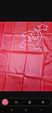 Флаг красный под ваш флагшток карман зашит сверху 6см