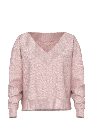 LUX KNIT ПУЛОВЕР ВЫРЕЗОМ-V