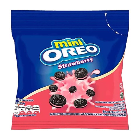 Печенье OREO Mini с клубничным кремом, 20,4 г (Индонезия)