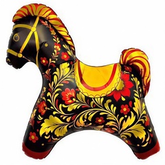 Шар Аг Фигура, Лошадка, Золотая роспись, 32
