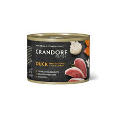 Консервы для собак GRANDORF FRESH Duck sweet potato cauliflower pate Паштет из утки с бататом и цветной капустой 6шт по 200гр