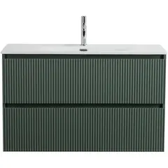 BelBagno UNO-MINI-1000-2C-SO-VO База под раковину подвесная с фрезерованными ручк. по всей длине фасада с двумя выкатн. ящ., Еловый Мат.,1000x395x608 фото