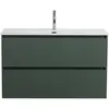 BelBagno UNO-MINI-1000-2C-SO-VO База под раковину подвесная с фрезерованными ручк. по всей длине фасада с двумя выкатн. ящ., Еловый Мат.,1000x395x608