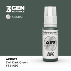 Акриловая краска AK Interactive Dull Dark Green FS 34092 3GEN AIR, 18мл