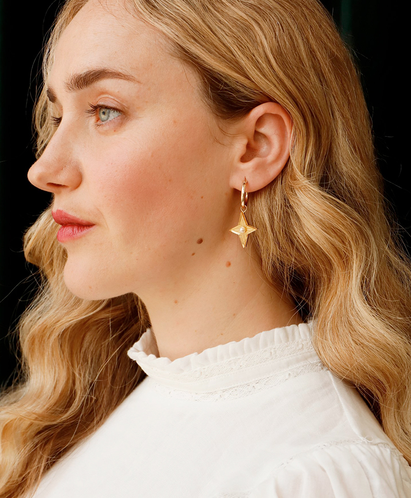Серьги Star Hoops