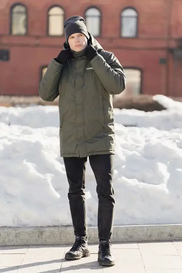 Теплая парка мужская Nordski khaki - 8