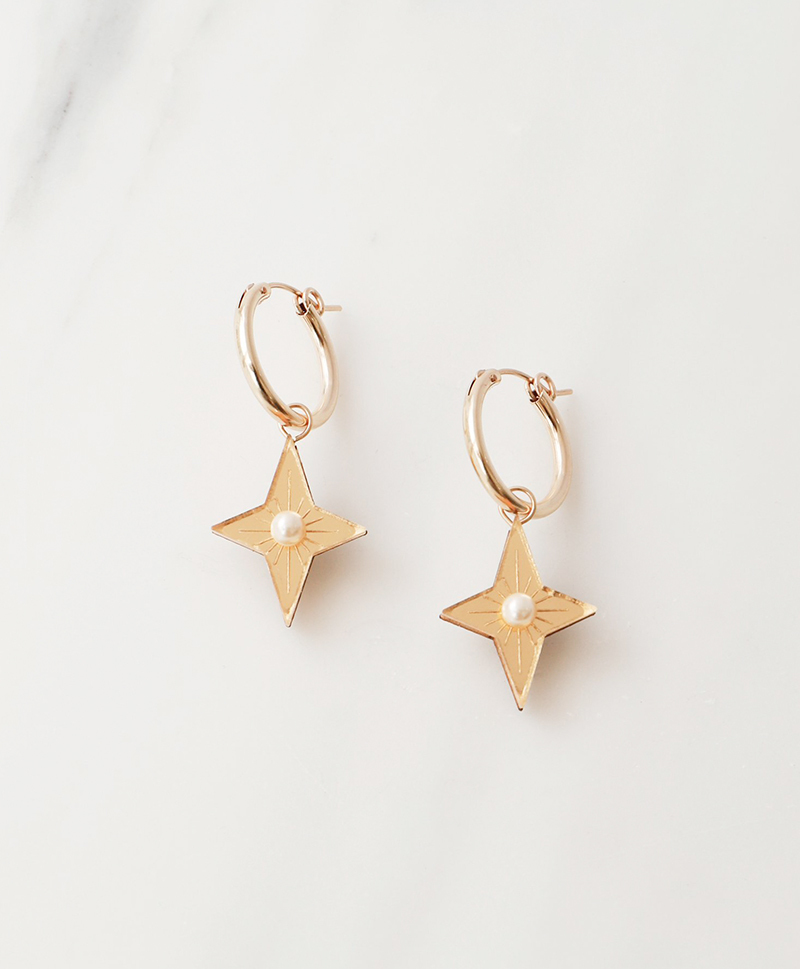 Серьги Star Hoops