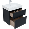Aquanet Бруклин 312875 Тумба с раковиной, цвет: антрацит матовый