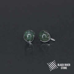 Ball 3-Prongs 4мм Moss Agate