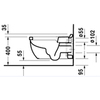 Duravit Starck 3 2226590000 Унитаз подвесной 620х370 мм для крышки-биде