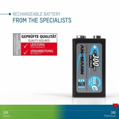 Аккумулятор Крона Е/NiMH ANSMANN MaxE 8.4V 300mAh