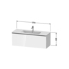 Duravit D-Neo DE426402222 Тумбочка подвесная, 440x1210x462, 1 ящик, цвет: белый высокоглянцевый