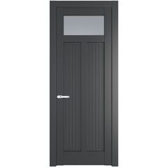 Межкомнатная дверь эмаль Profil Doors 3.4.2PM графит остеклённая