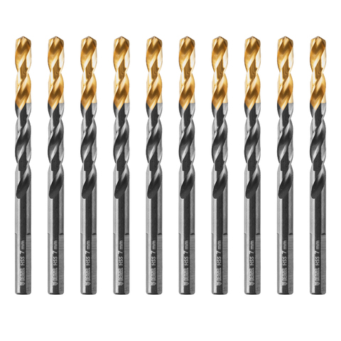 Сверло по металлу, 7 мм, HSS-Tin, Golden Tip, 10 шт. Denzel