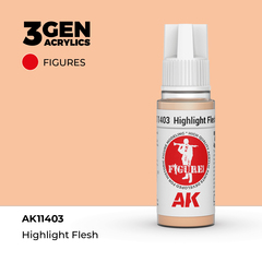 Акриловая краска AK Interactive Highlight Flesh 3GEN Figures, 18мл