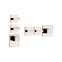 Gessi Rettangolo 43214#030 Встраиваемый термостат, подключение на 3/4”, с 2мя независимыми выходами(внешние части), цвет: медь фото