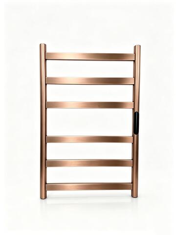 Полотенцесушитель электрический REIN Classic Cube 6-Brushed rose gold-6040, 600*400 мм