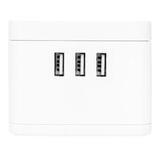 Удлинитель Куб 2 гнезда 3USB 2,4А+зарядное устройство 1,3 метра 1мм2 UBA-CUB-3-WC EKF — фото 5