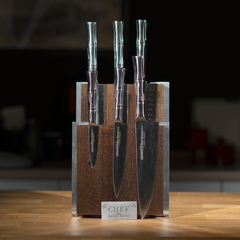 Комплект из 6 ножей Samura BAMBOO и коричневой подставки