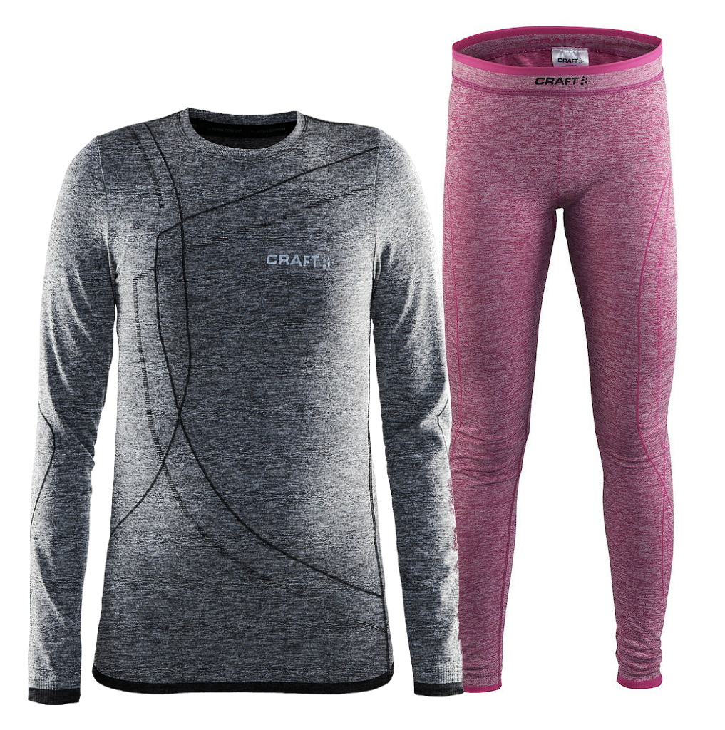 Комплект термобелья детский Craft Comfort (black-pink)