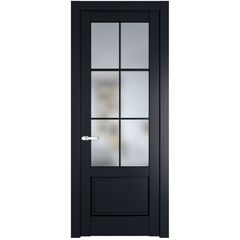 Межкомнатная дверь эмаль Profil Doors 3.2.2 (р.6) PD нэви блу остеклённая
