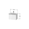 Duravit D-Neo DE426801616 Тумбочка подвесная, Compact 440x610x372, 1 ящик, цвет: Black Oak