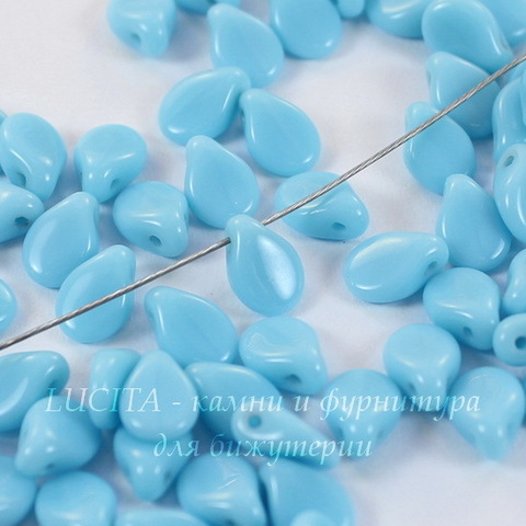 Бусина Pip Лепесток, 7х5 мм, нежно-голубая