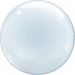 Шар К Deco Bubble (Бабл), 10''/20 см, Прозрачный, Растянутый, 5 шт. (В синей упаковке)