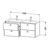 Duravit Brioso BR410601031 Тумба подвесная под раковину 1290x479х553 мм, с 4 выдвижными ящиками, цвет сосна серебристая 31 (для 233613)