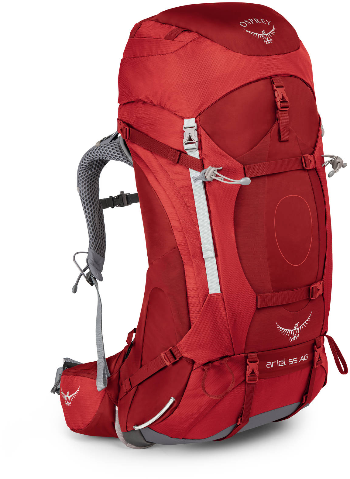 Туристические рюкзаки Рюкзак туристический женский Osprey Ariel AG 55 Ariel_AG_55_S17_Side_Picante_Red_web.jpg