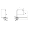 Gessi 316 54091#239 Отдельно стоящий излив h=162мм, цвет: steel brushed