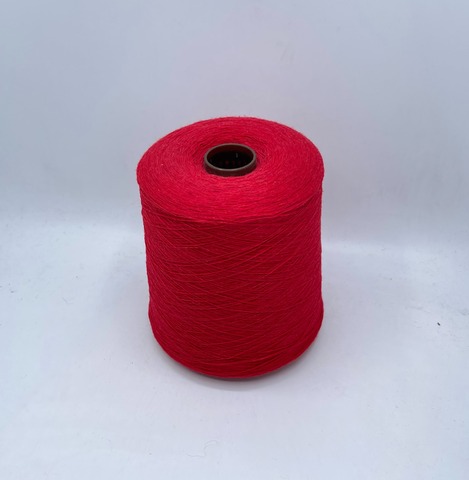 Бобинная пряжа (пр.Италия), 1500м /100гр, 80%шерсть, 20%полиамид, цвет- Красный, арт.31763