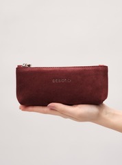 Замшевая косметичка Deboro 17-96 бордо