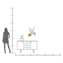 Объект настенный Hummingbird «Зеркальная колибри» 60 см