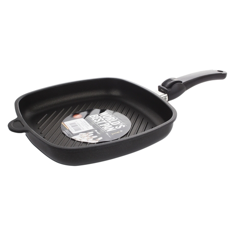 Сковорода гриль квадратная 26х26 см, съемная ручка, AMT Frying Pans Titan арт. AMT I-E264G