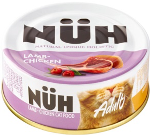 NUX консервы для кошек беззерновые (ягненок и цыпленок) 100 г