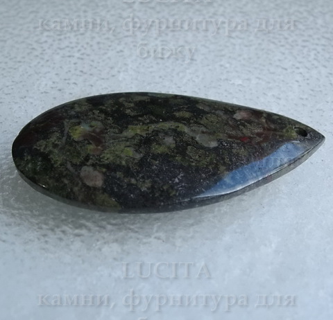 Подвеска Яшма "Кровь дракона" №16 (57х31х5 мм) ()