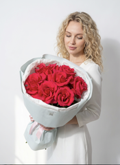 Малиновые французские розы (7шт)