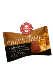 Конфета глазированная "Финиковая с орехами " 13-14 гр
