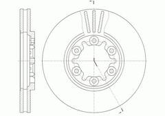 Диск тормозной вентилируемый G-brake  GR-02735